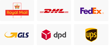 collaboriamo con diverse ditte di spedizione come bartolini, dpd, dhl, fedex, gls ed ups