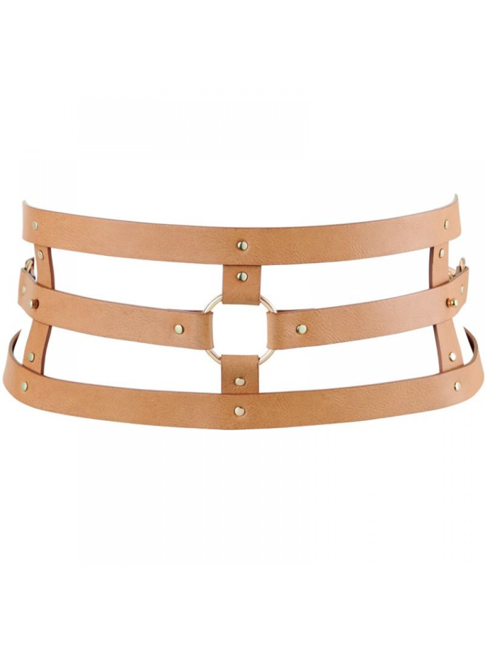 BIJOUX INDISCRETS WIDE BELT AND RESTRAINTS BROWN 8436562011505