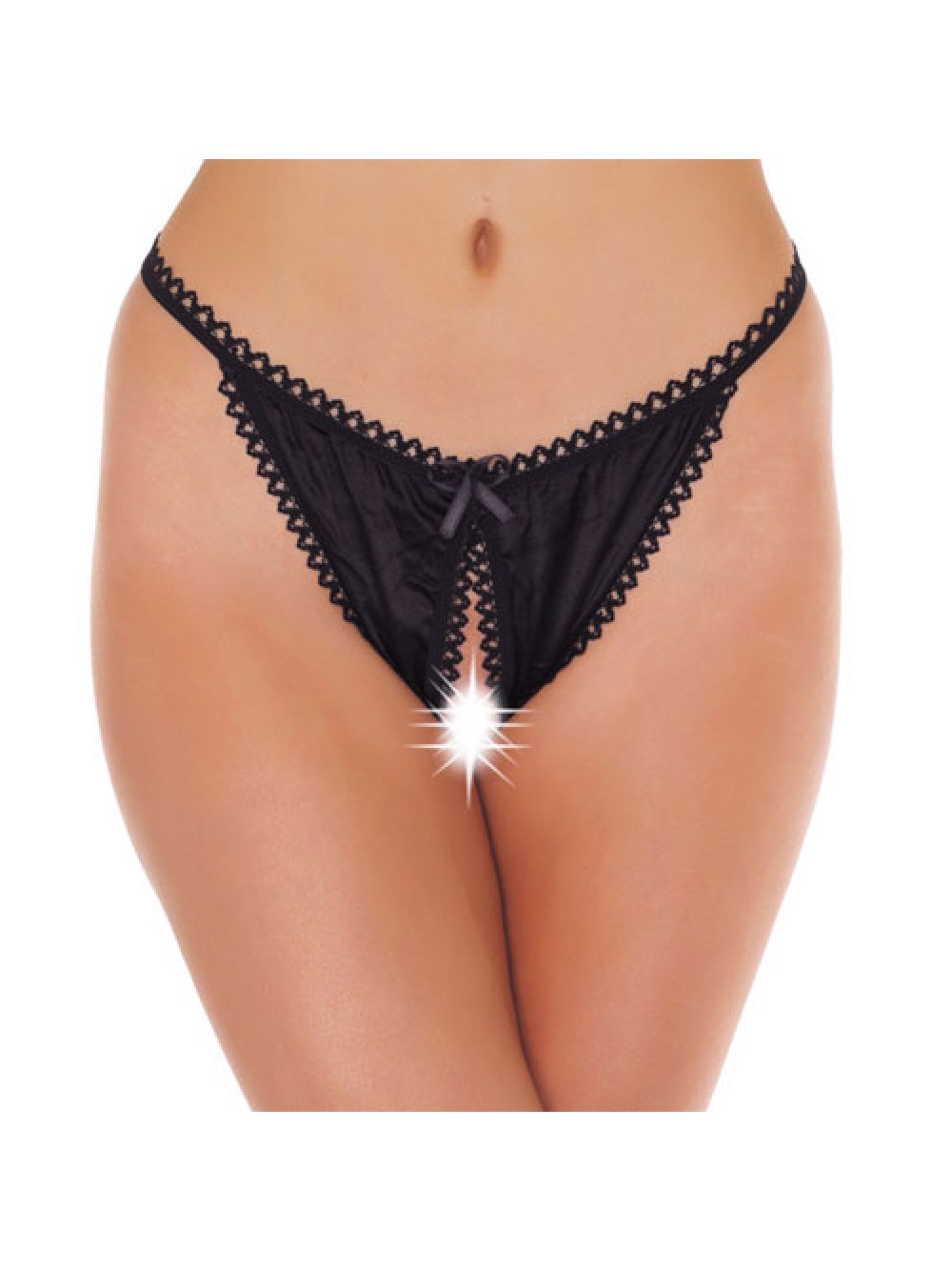 Black Crotchless Tanga 8718924220979