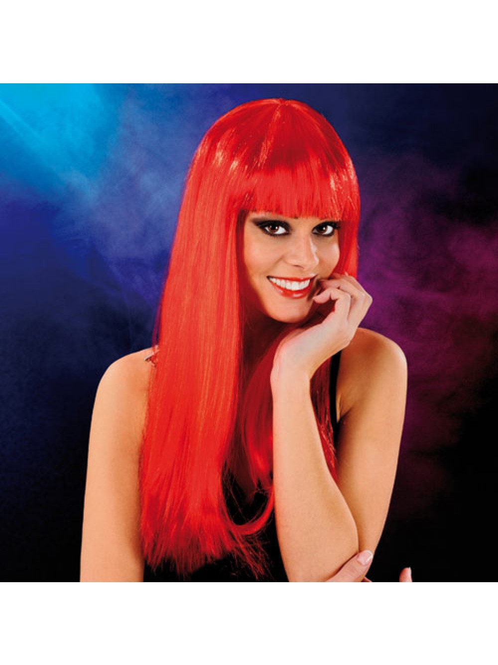 Cabaret Wig Red Long 3479225410166