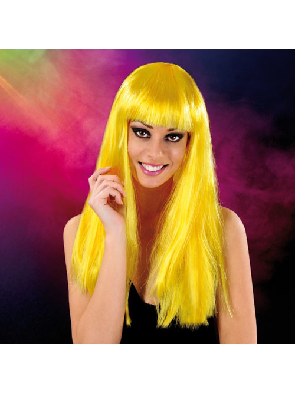Cabaret Wig Yellow Long 3479225410128