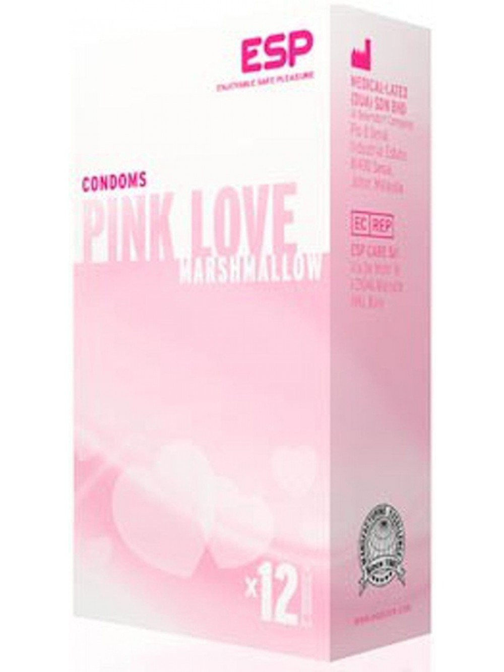 Esp Pink Love Marshmallow 12 preservativi 9555451804550