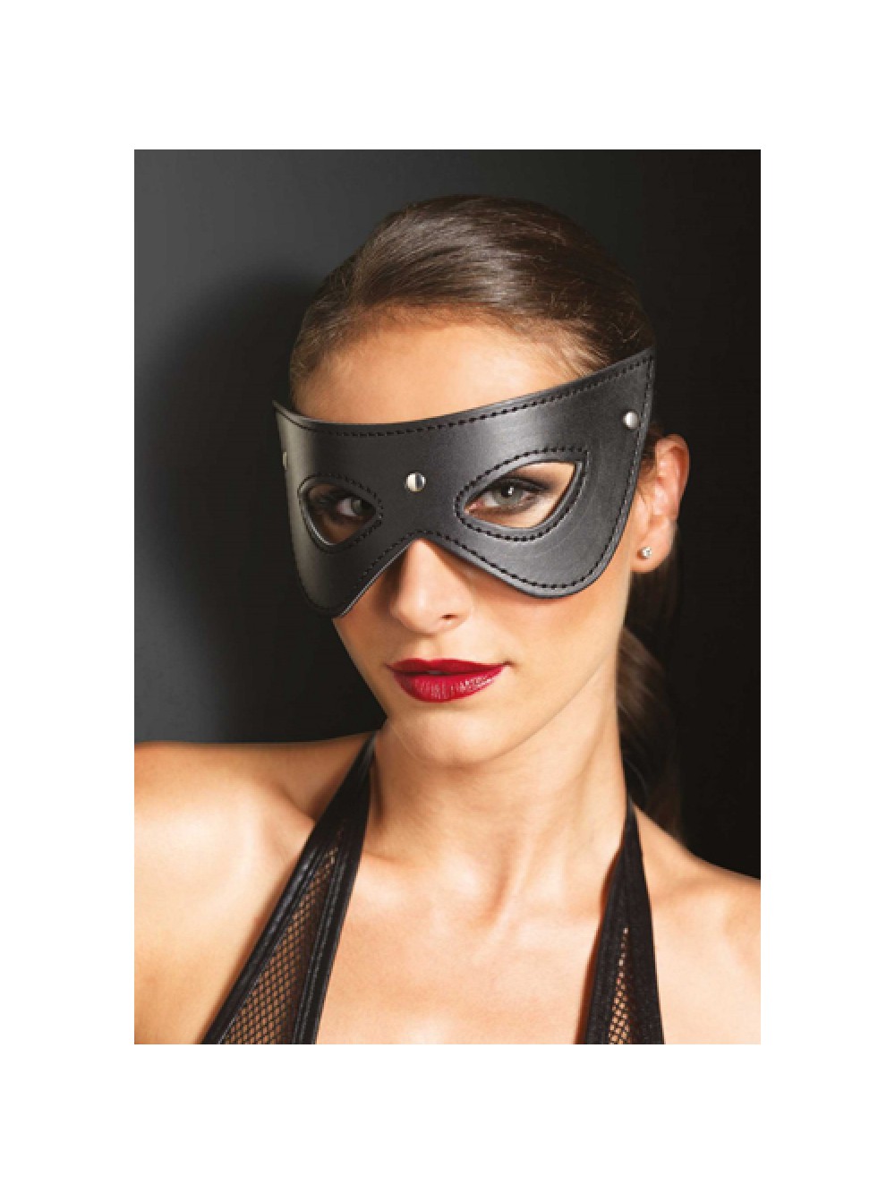 Faux Leather Studded Eye Mask 714718503042