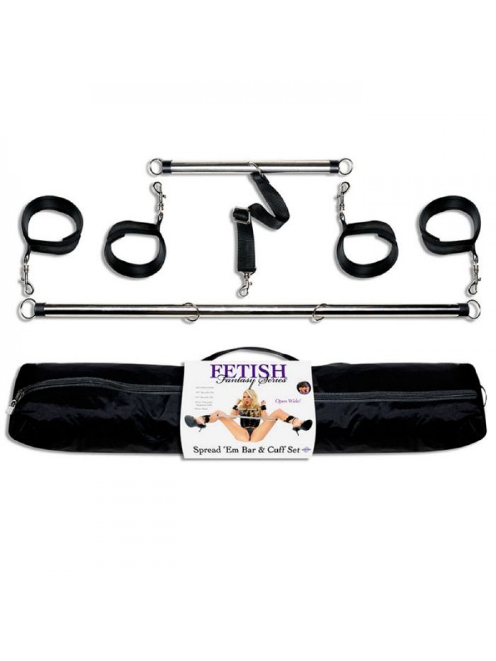 FETISH FANTASY SERIES SPREAD EM BAR AND CUFF SET 603912269284