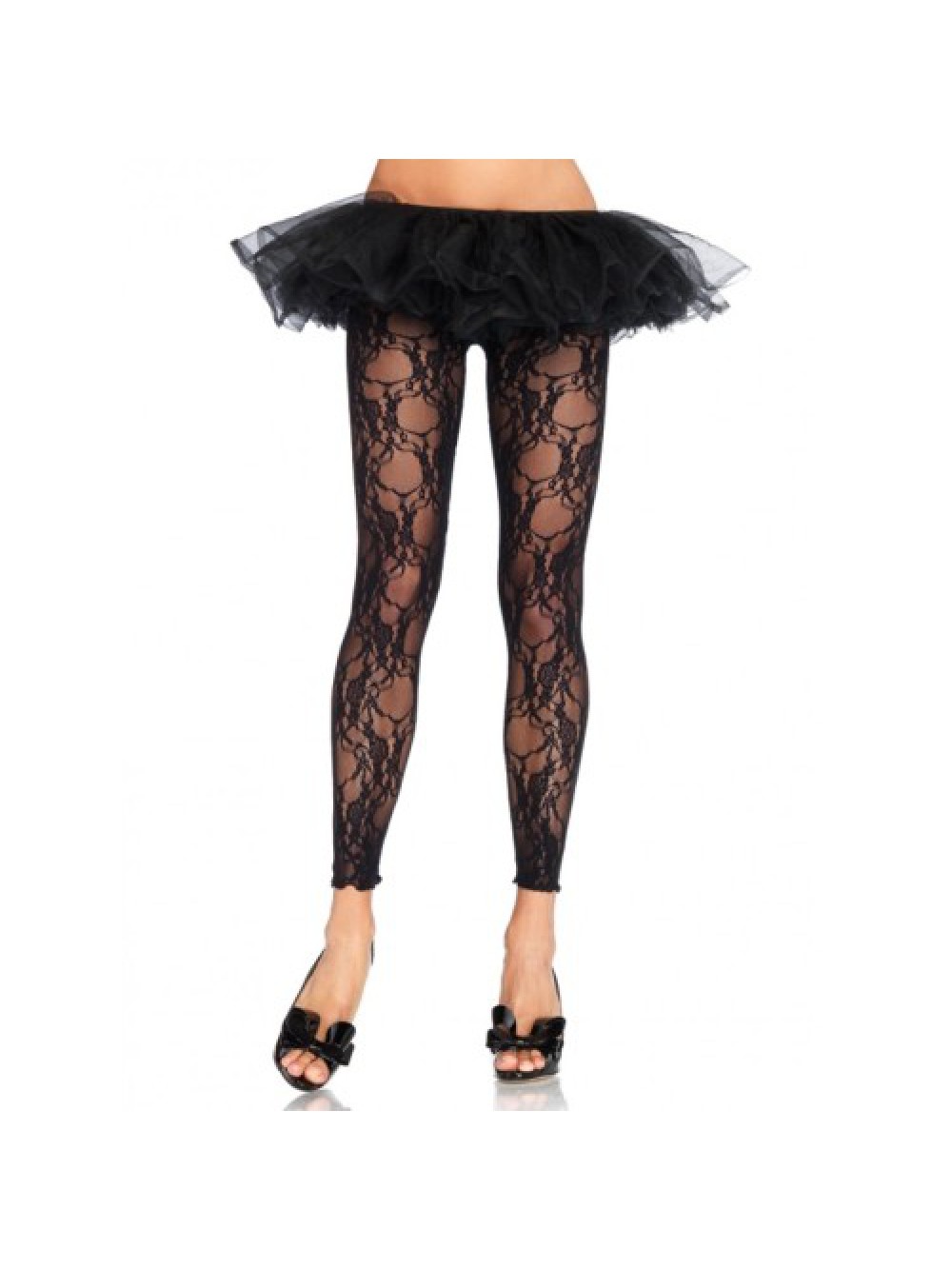 LACE LEGGINGS WITH FLORAL PATTERN 0714718432397