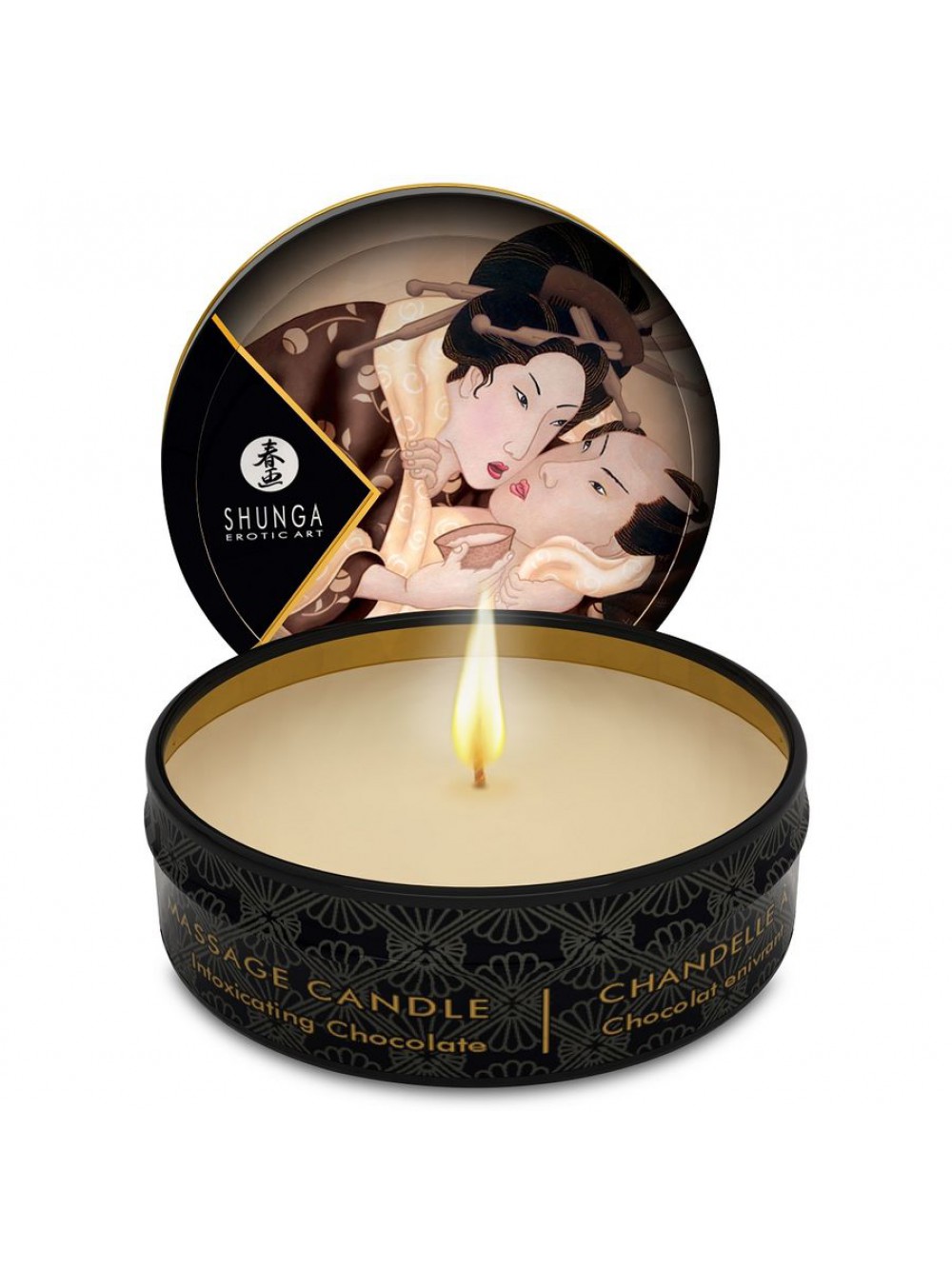 MINI CARESS BY CANDLELIGHT MASSAGE CANDLE  HEADY CHOCOLATE 697309046091