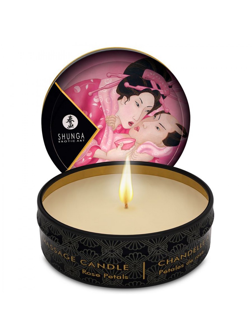 MINI CARESS BY CANDLELIGHT MASSAGE CANDLE  ROSE 697309046008