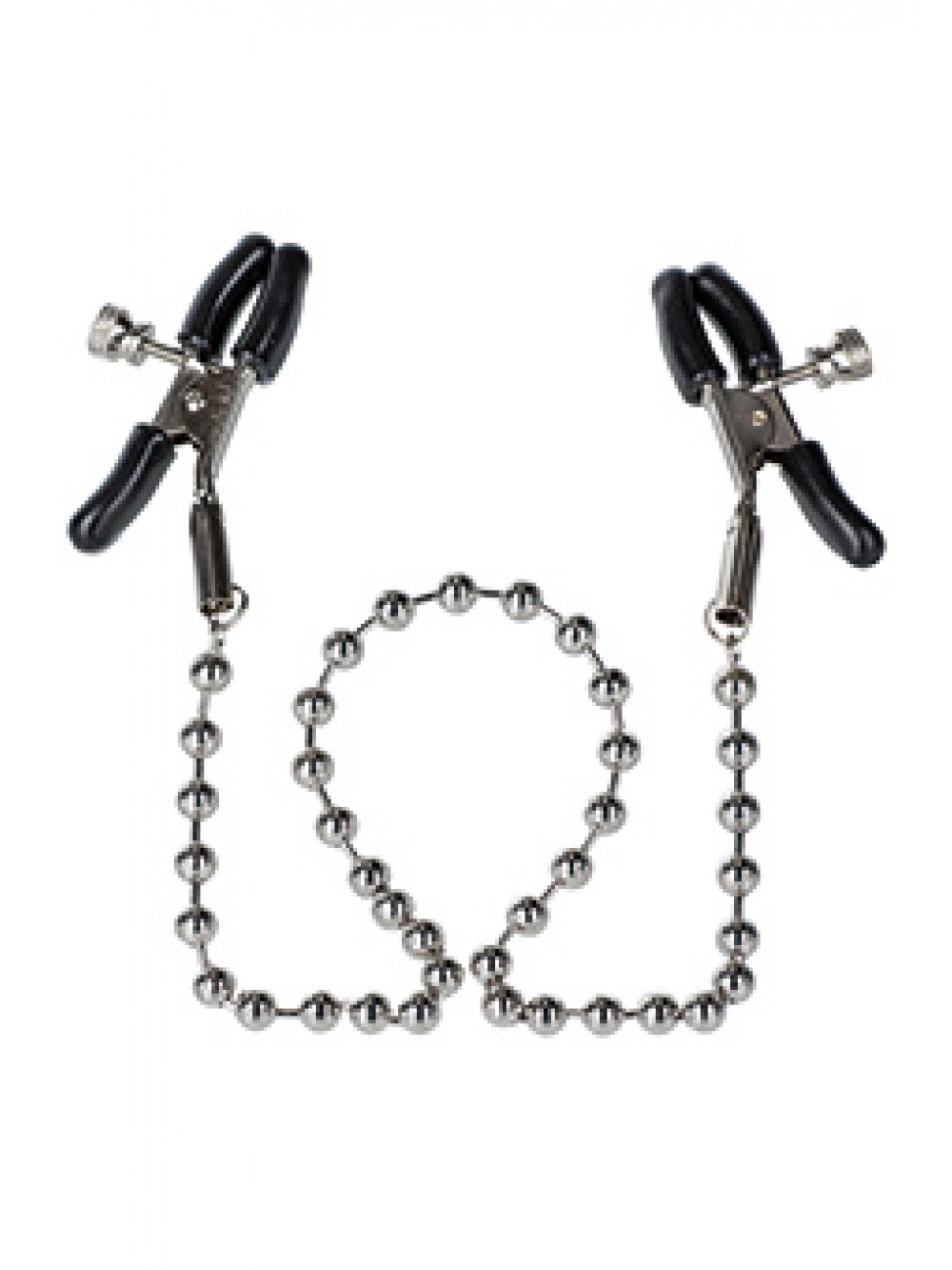 NIPPLE CLAMPS SILVER BEADED 0716770033710