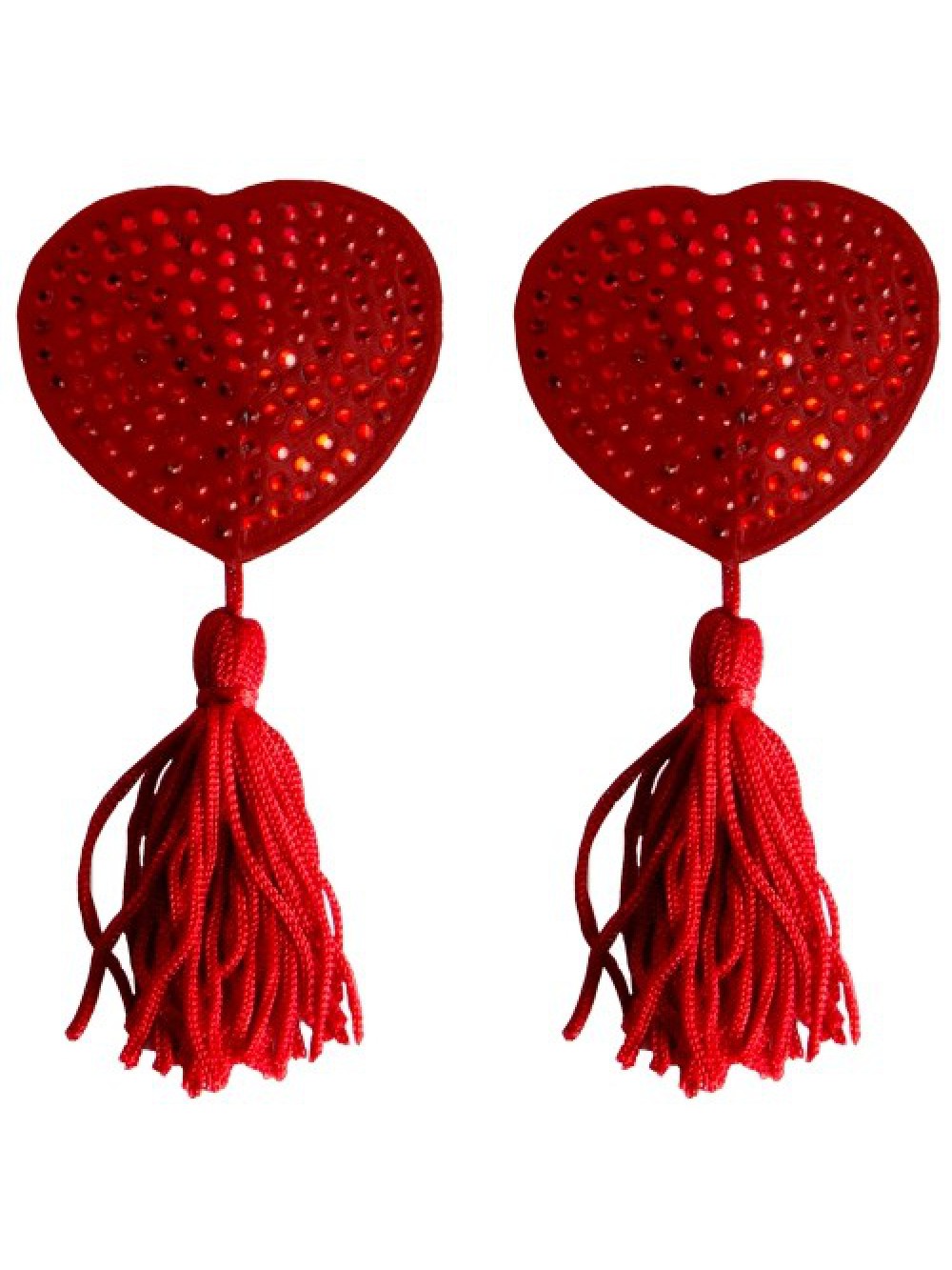 HEART NIPPLE TASSELS OUCH! NIPPLE COVERS RED 8714273948113