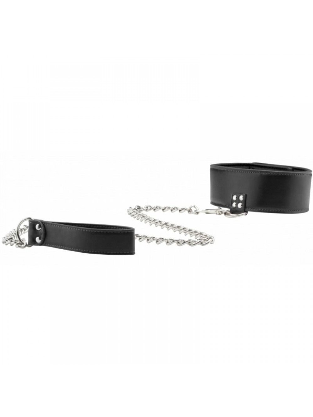 REVERSIBLE COLLAR WITH LEASH-BLACK 8714273786531