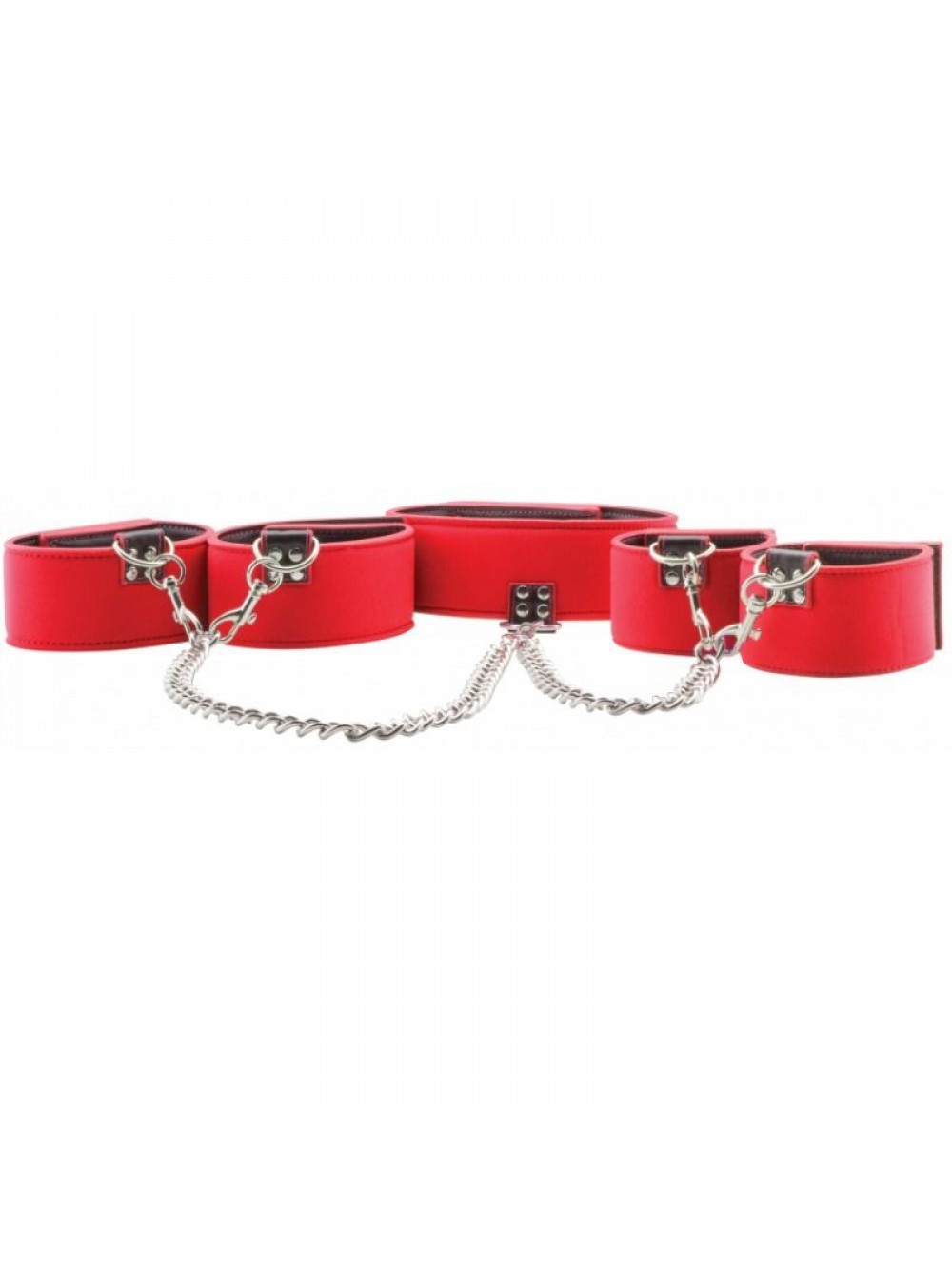 REVERSIBLE COLLAR/WRIST ANKLE CUFFS - RED 8714273786739