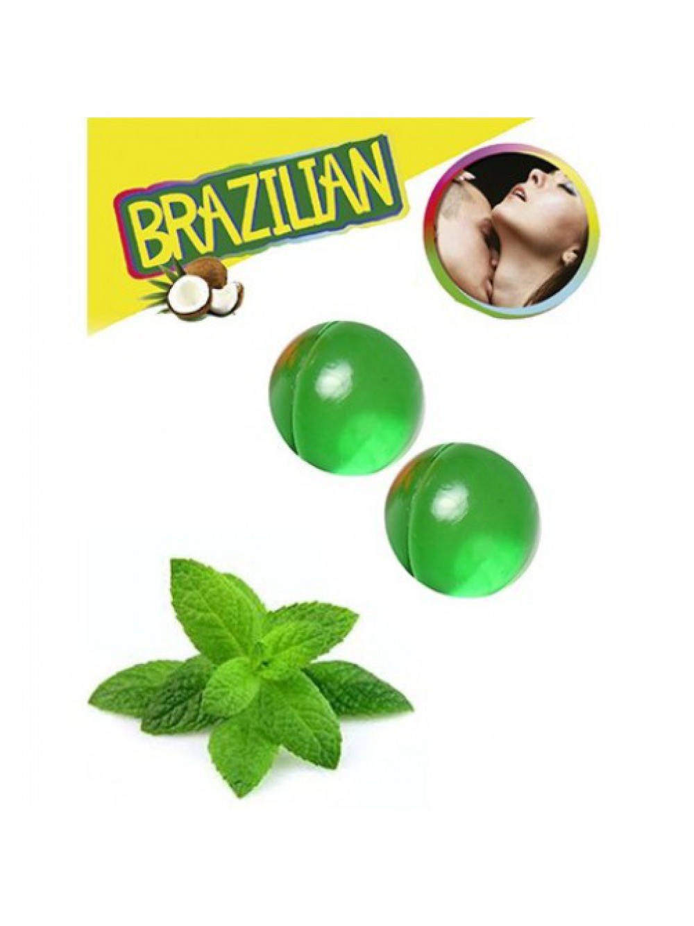 KISSABLE LUBRICANT BALLS MINT FLAVOUR 2 x 4GR