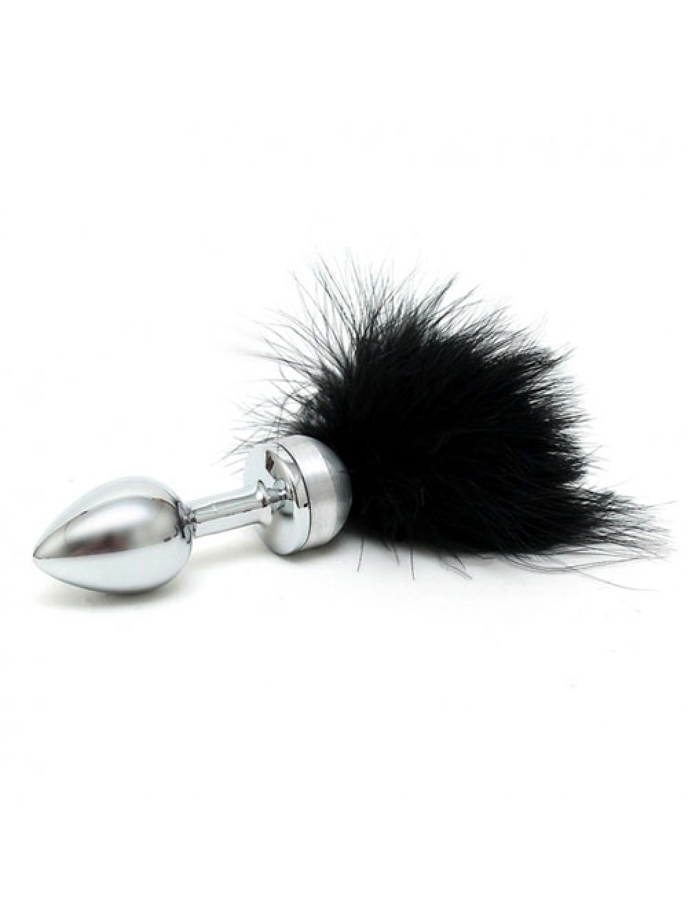 Small Butt Plug With Black Feathers 8718924235751