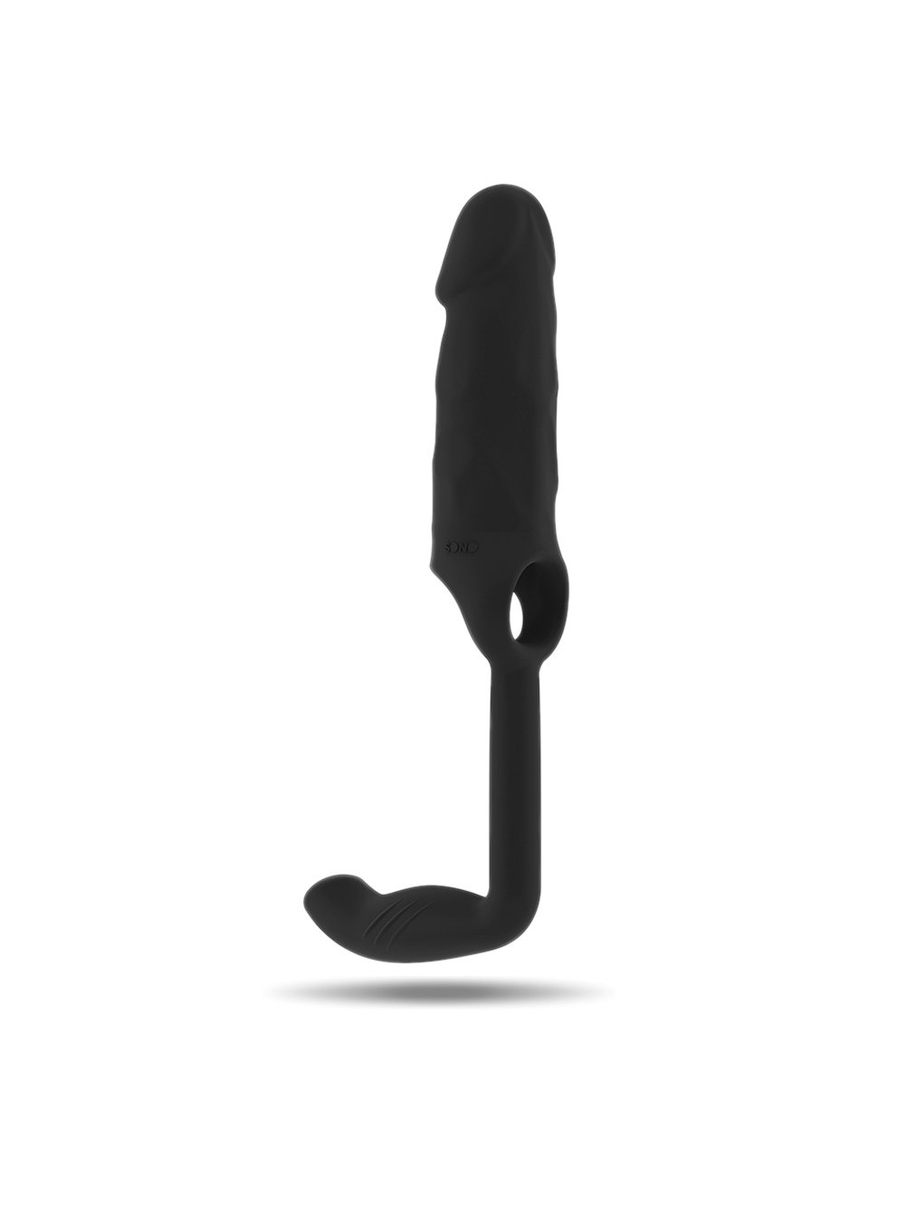 SONO N38 THICK PENIS SLEEVE WITH EXTENSION AND ANAL PLUG BLACK