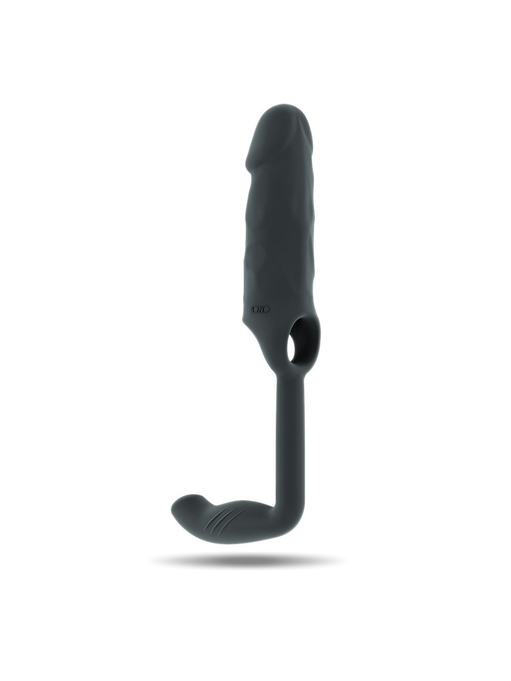 SONO N38 THICK PENIS SLEEVE WITH EXTENSION AND ANAL PLUG GREY