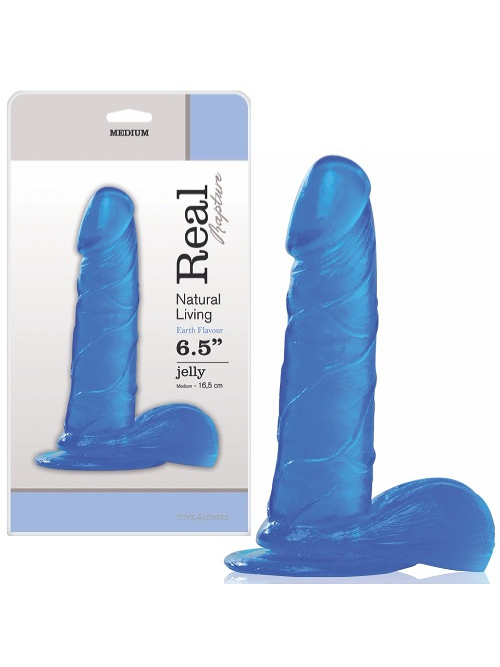 REAL RAPTURE EARTH FLAVOUR DILDO 6.5'' BLUE