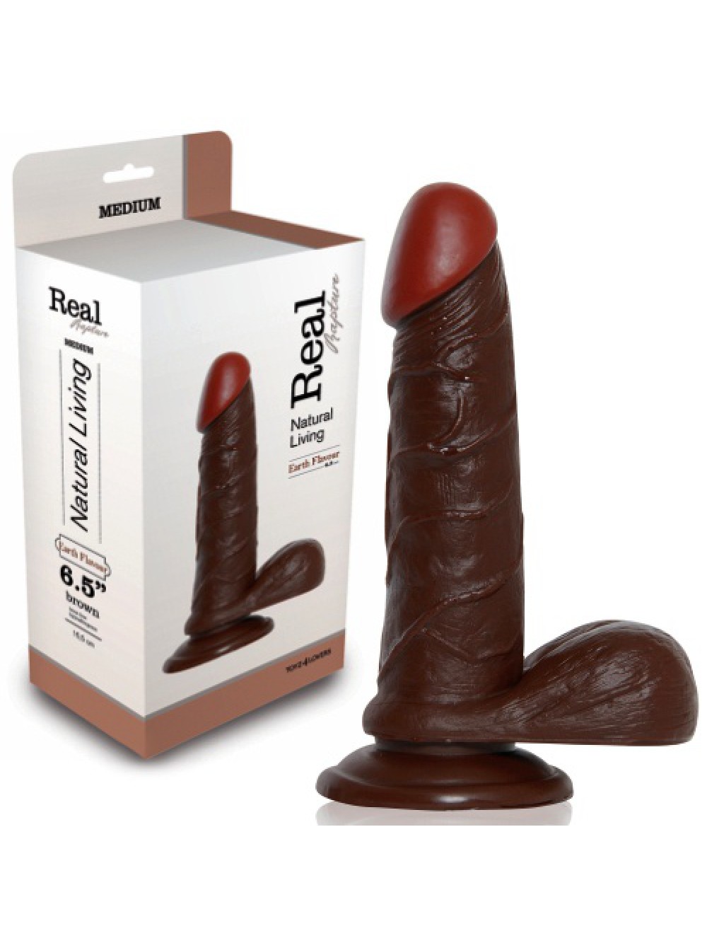 REAL RAPTURE EARTH FLAVOUR REALISTIC DILDO 6.5'' BLACK