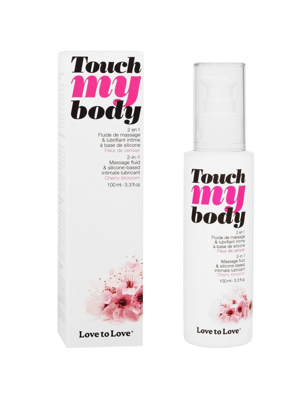 2 IN 1 SENSUAL MASSAGE OIL AND SILICONE BASED LUBRICANT CHERRY BLOSSO