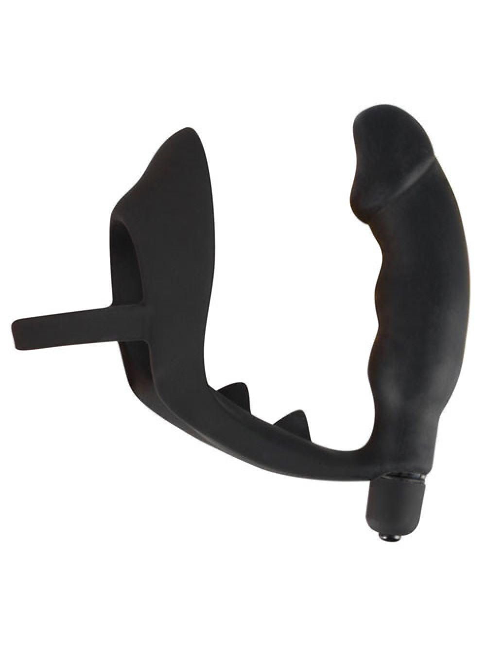 Black Velvets Cock Ring And Vibrating Anal Plug