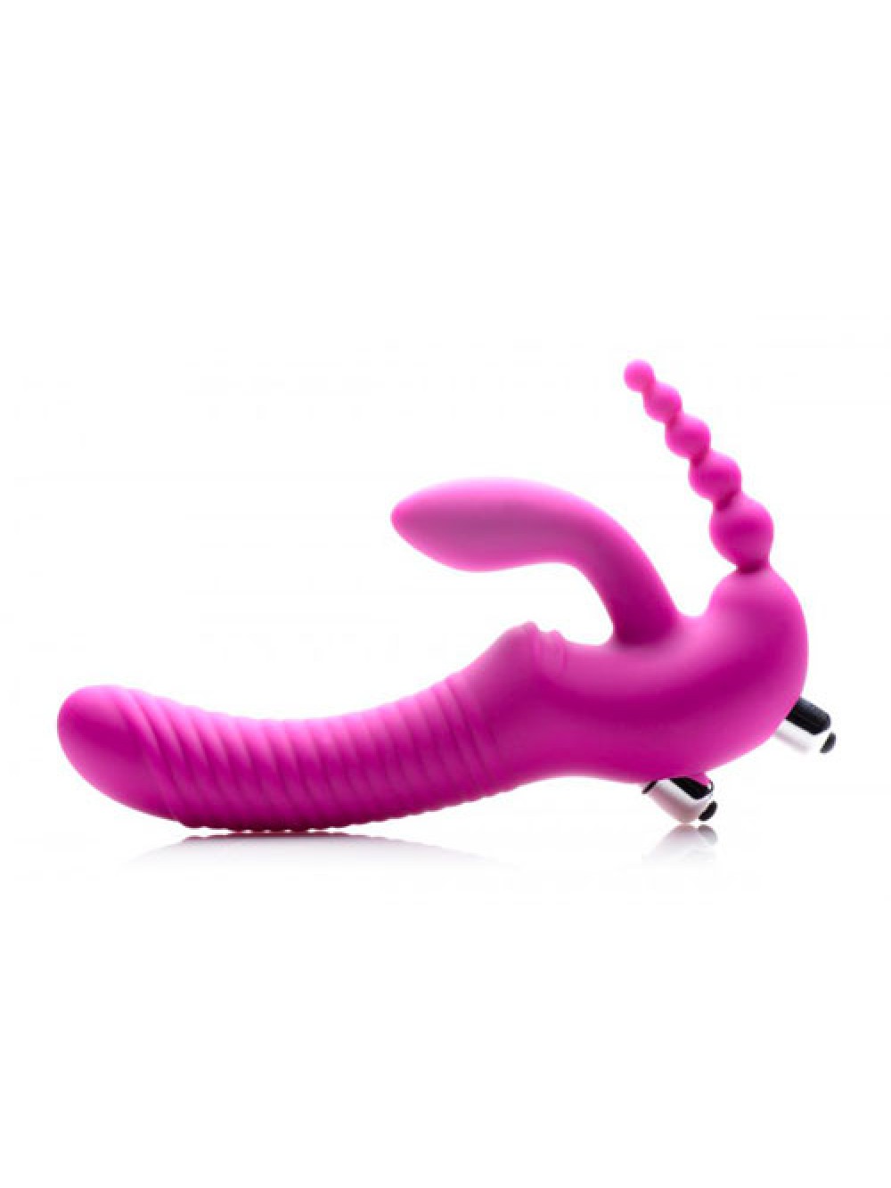 Regal Rider Vibrating Silicone Strapless Strap On Triple G Dildo