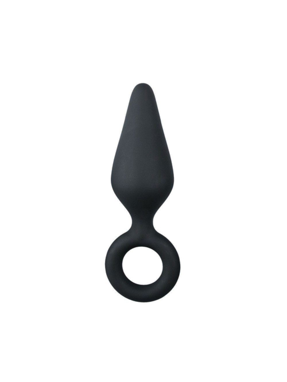 Plug Anale, Nero con Anello di ritrazione - taglia Piccola