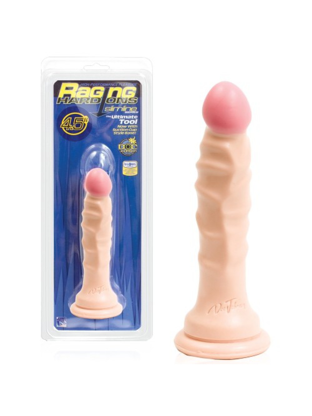 RAGING HARD-ONS SLIMLINE WITH SUCTION CUP 4.5' ANAL PLUG