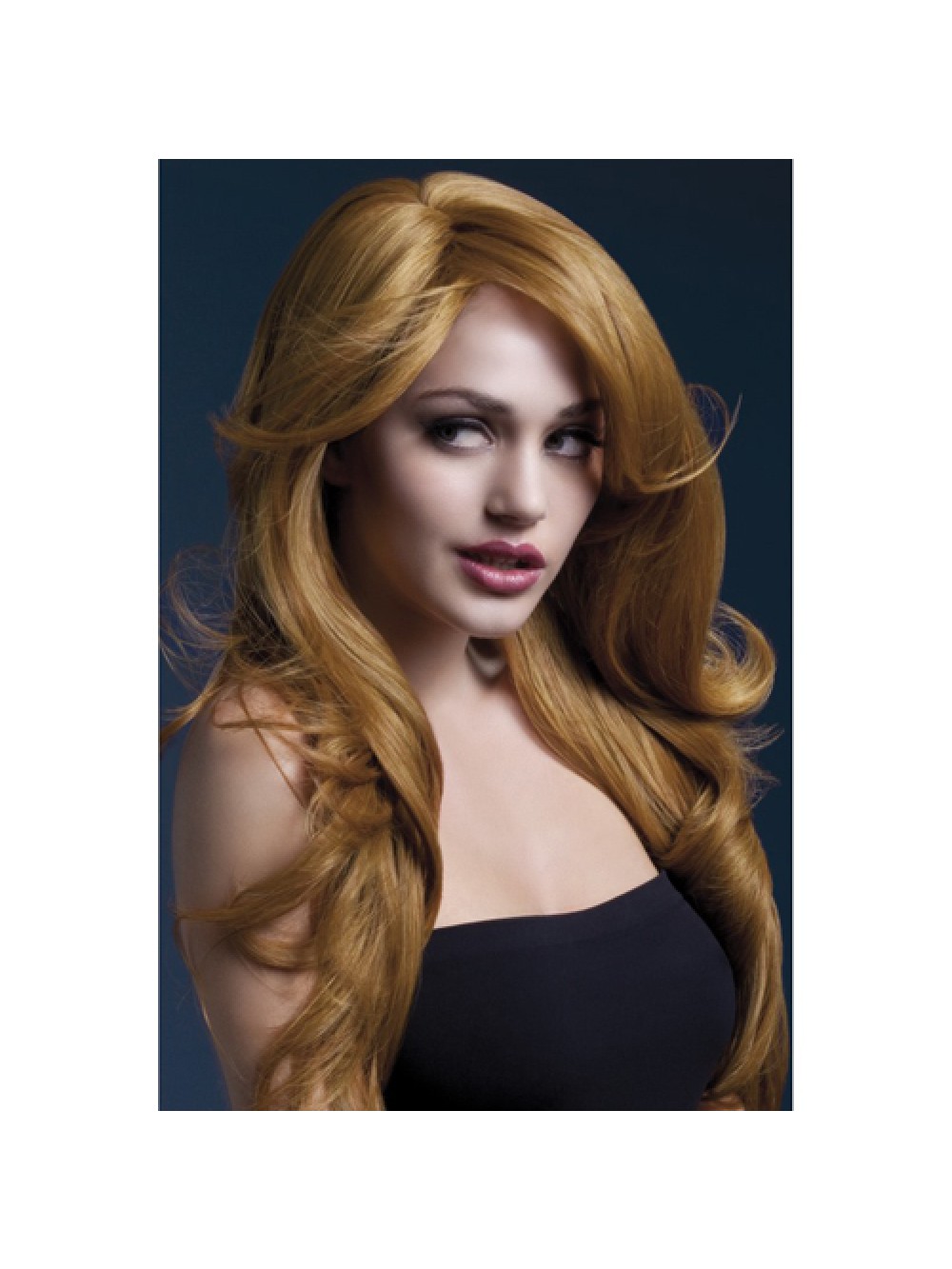 Fever Nicole Wig 26inch/66cm Auburn Soft Wave with Side Parting