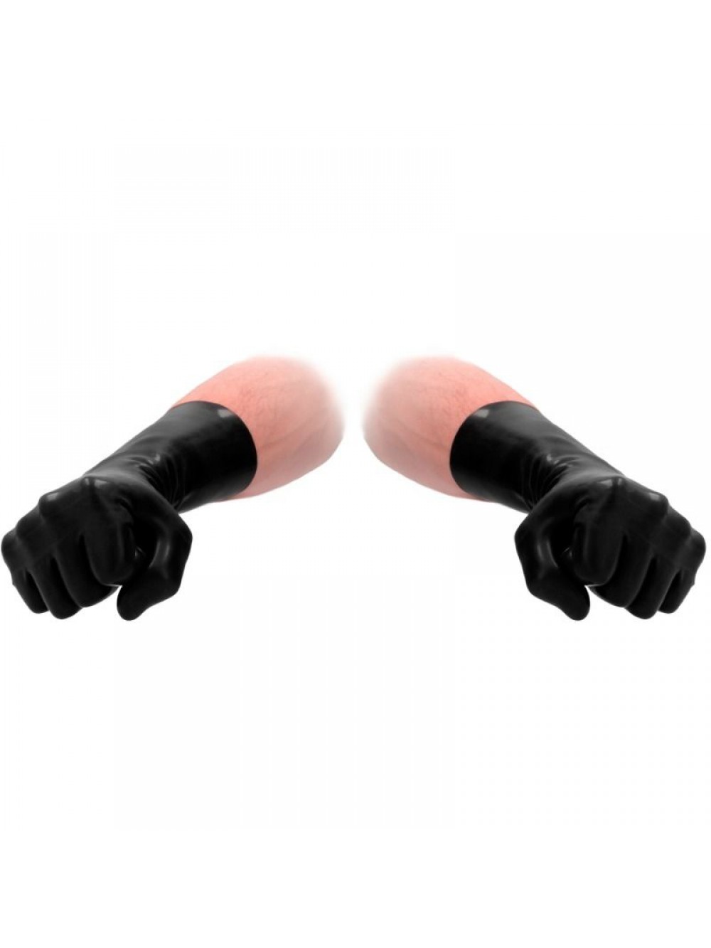 LATEX SHORT GLOVES BLACK