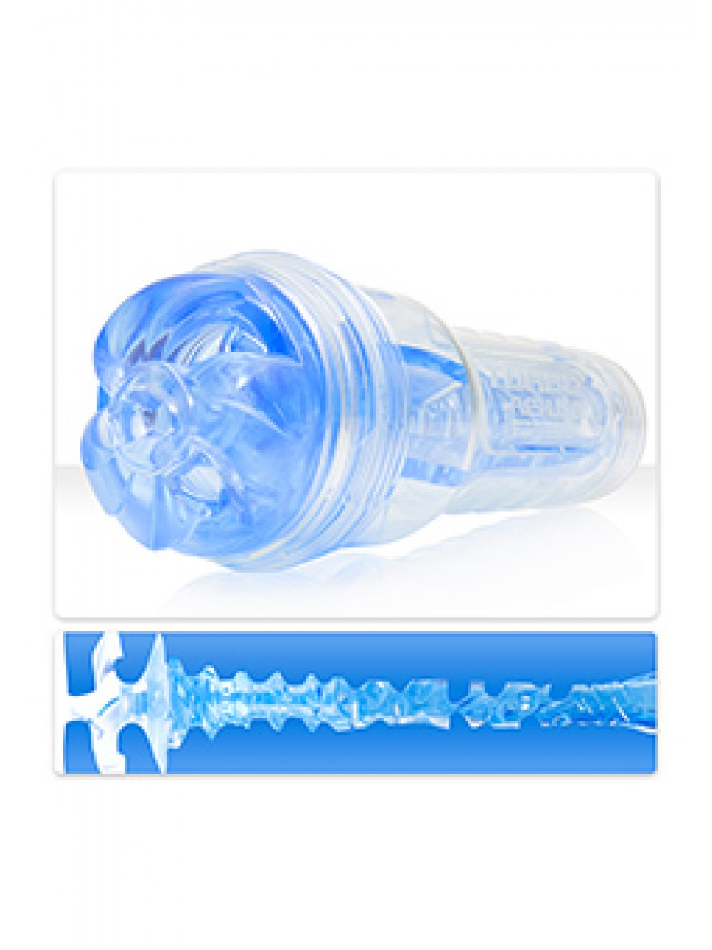 Fleshlight Turbo, Thrust-Tessitura, Blue Ice - Masturbatore di Fellatio