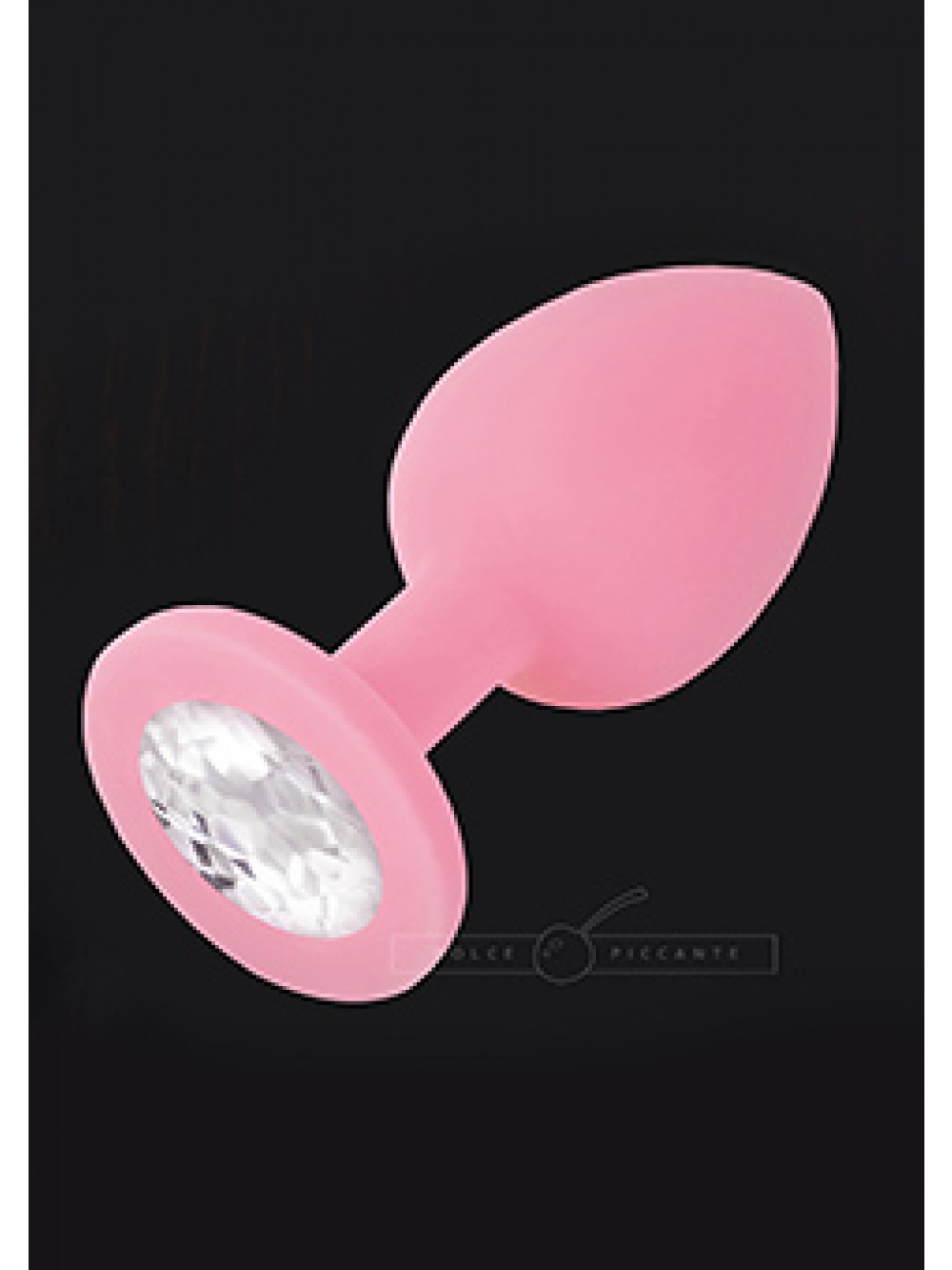 Cuneo Anale in PURO SILICONE con Gemma Tipo Diamante 7,5 x 3 cm.