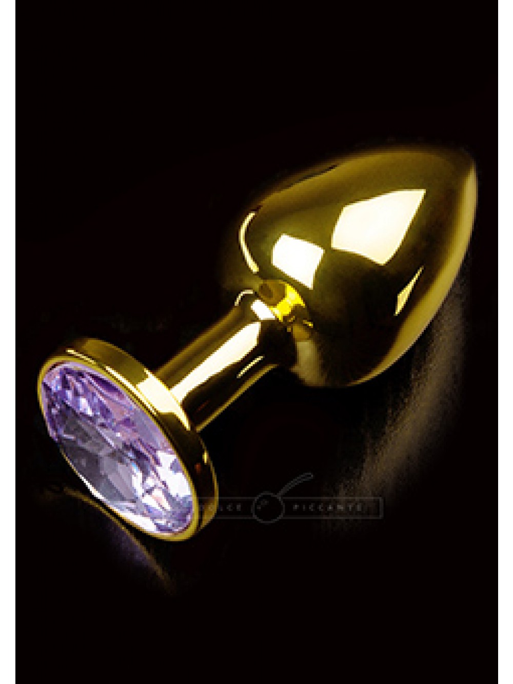SEX TOY - ANAL TOY - Buttplug: JEWELLERY SMALL GOLD BABY PURPLE