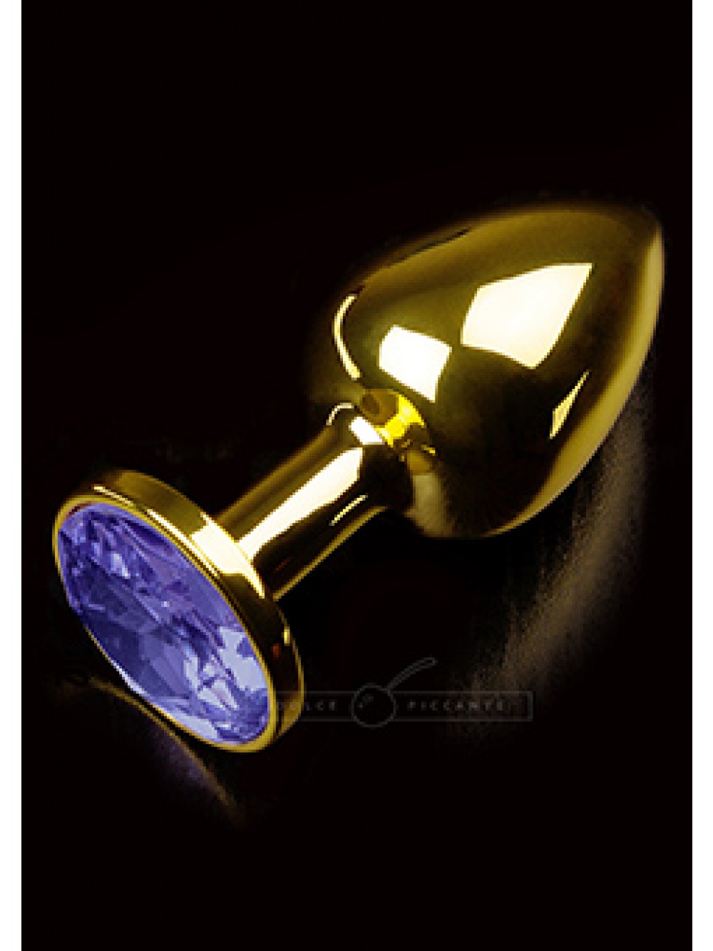 SEX TOY - ANAL TOY - Buttplug: JEWELLERY SMALL GOLD BLUE