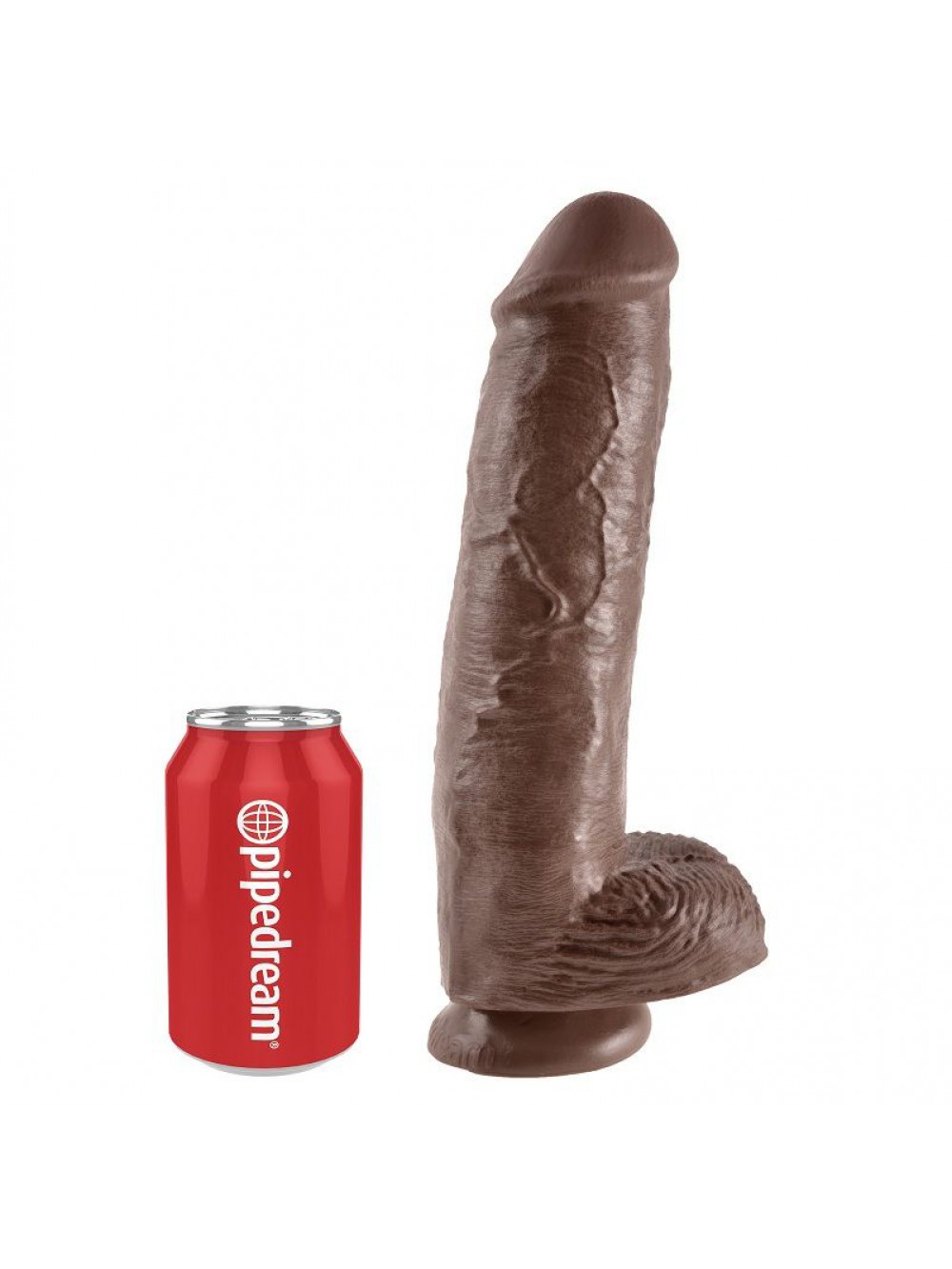 KING COCK 11" COCK BROWN WITH BALLS 28 CM