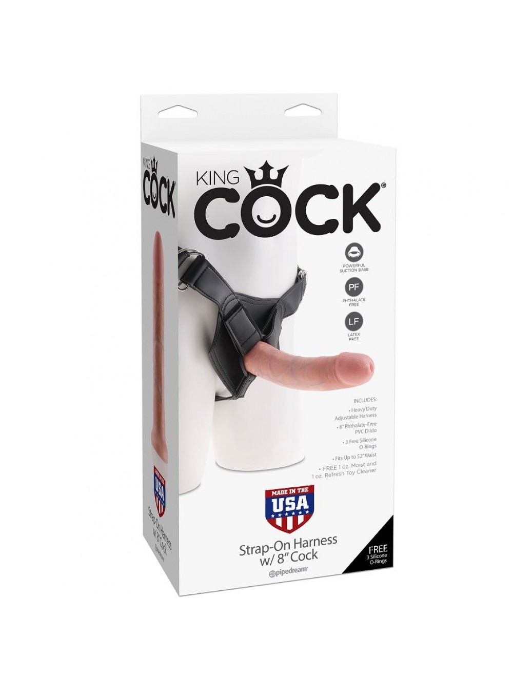 FALLO REALISTICO STRAP ON KING COCK STRAP-ON HARNESS W/ 8 COCK