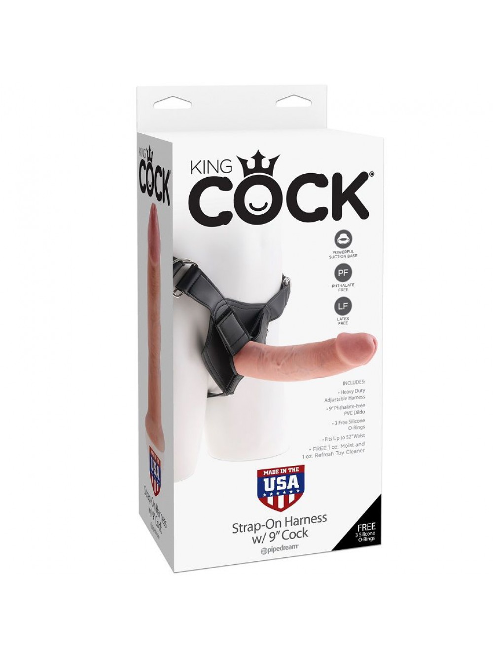 FALLO REALISTICO STRAP ON KING COCK STRAP-ON HARNESS 9 FLESH