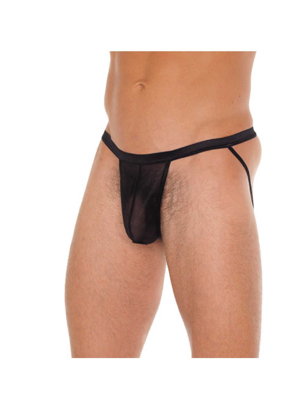 Mens Custodia nera con Jockstraps