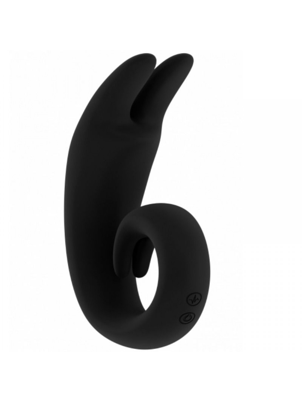 Mjuze Vibratore Ricaricabile e Snodabile 100% Silicone con Doppio Motore Lithe, Nero - 1 Prodotto