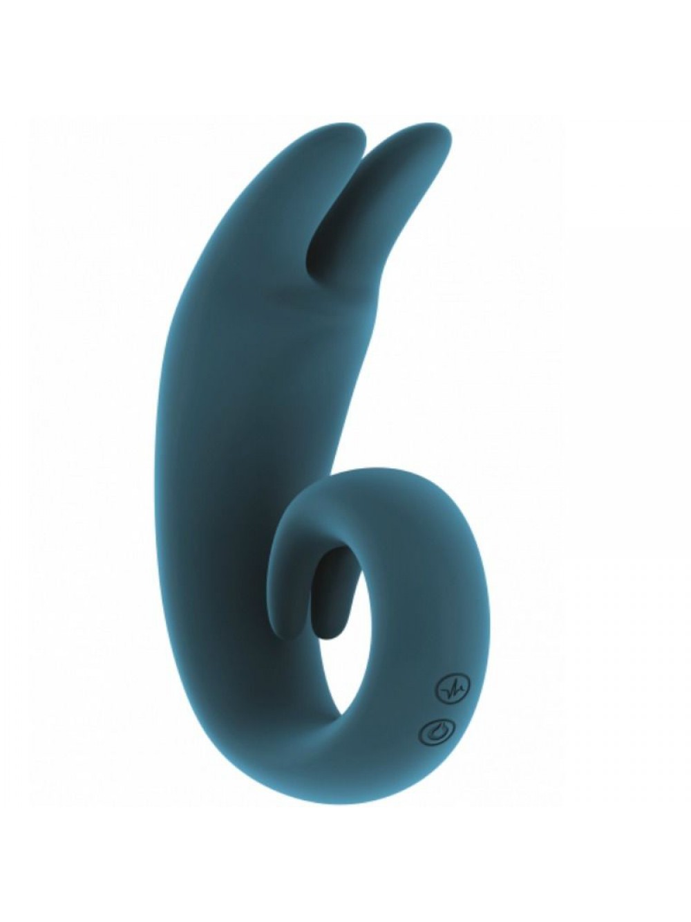Mjuze Vibratore Ricaricabile e Snodabile 100% Silicone con Doppio Motore Lithe, Blu - 1 Prodotto