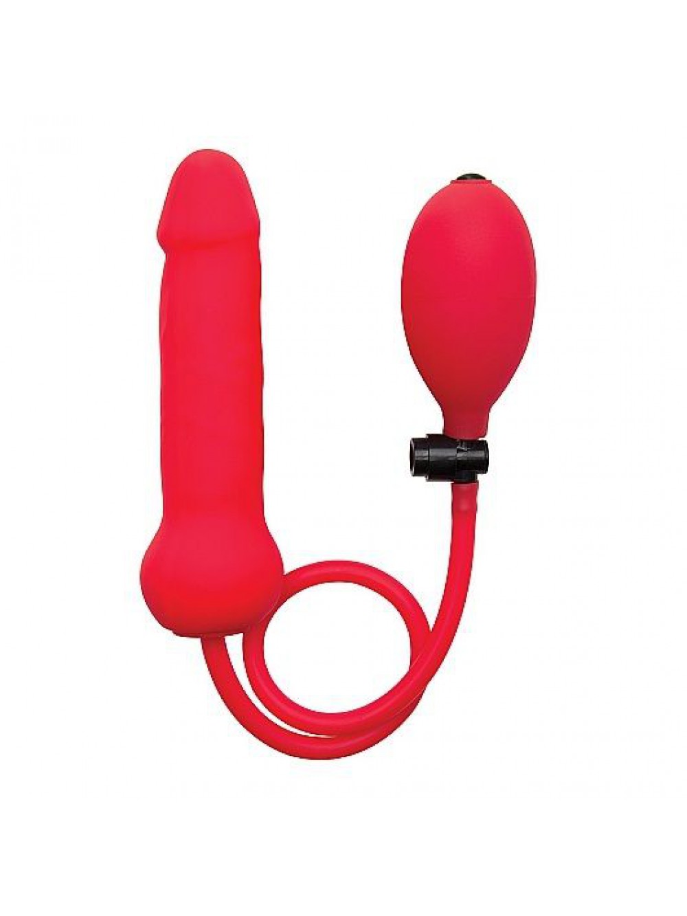 Ouch! Fallo Realistico Gonfiabile in Silicone, Rosso