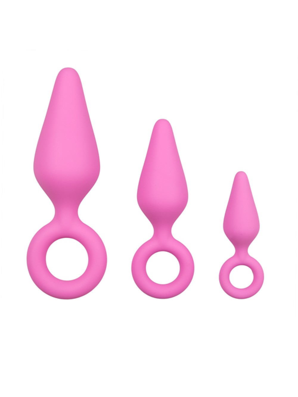 Buttplugs Plug anali Rosa con anello di estrazione - Set