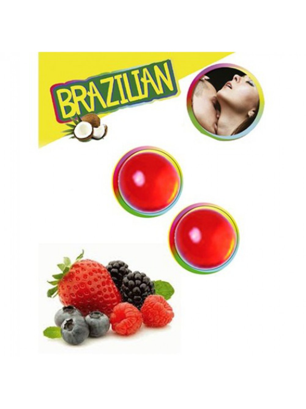 KISSABLE LUBRICANT BALLS FOREST FRUITS FLAVOUR 2 x 4GR