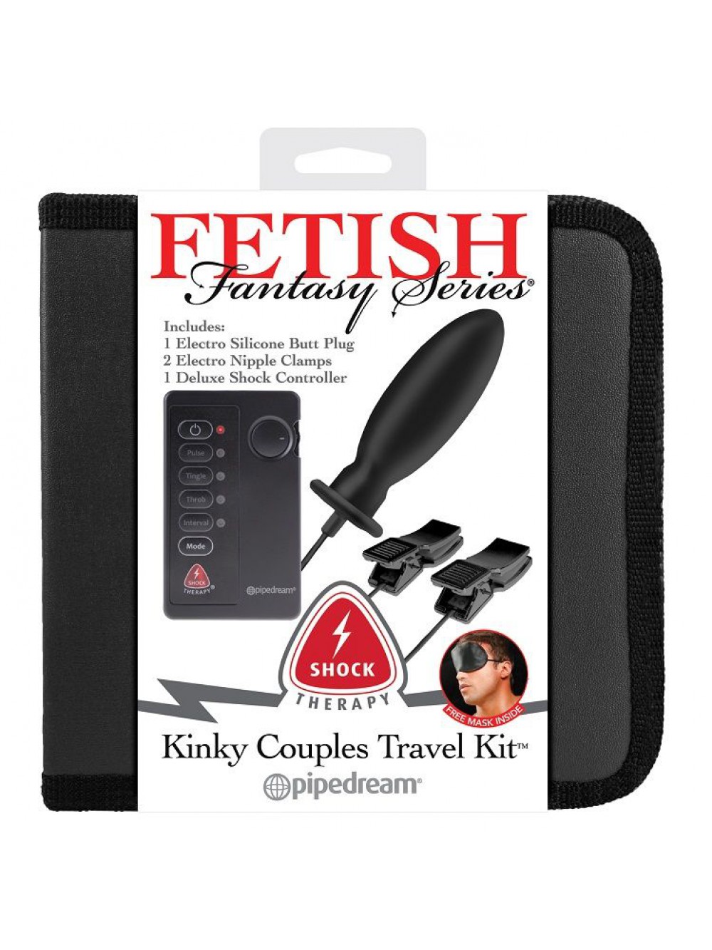 KIT PLUG E PINZETTE ELETTROSTIMOLANTI FETISH FANTASY SERIES SHOCK THERAPY KINKY COUPLES