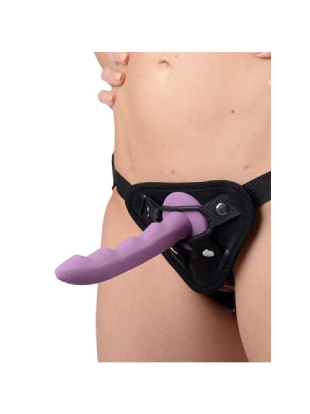 Sutra Fleece-Lined Strap On with Vibrator Pouch