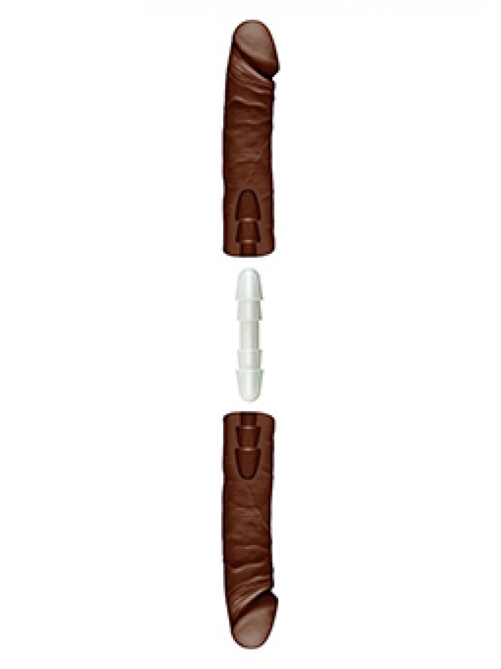 The D Fallo Doppio Realistico Double D 16, Chocolate - 1 Prodotto