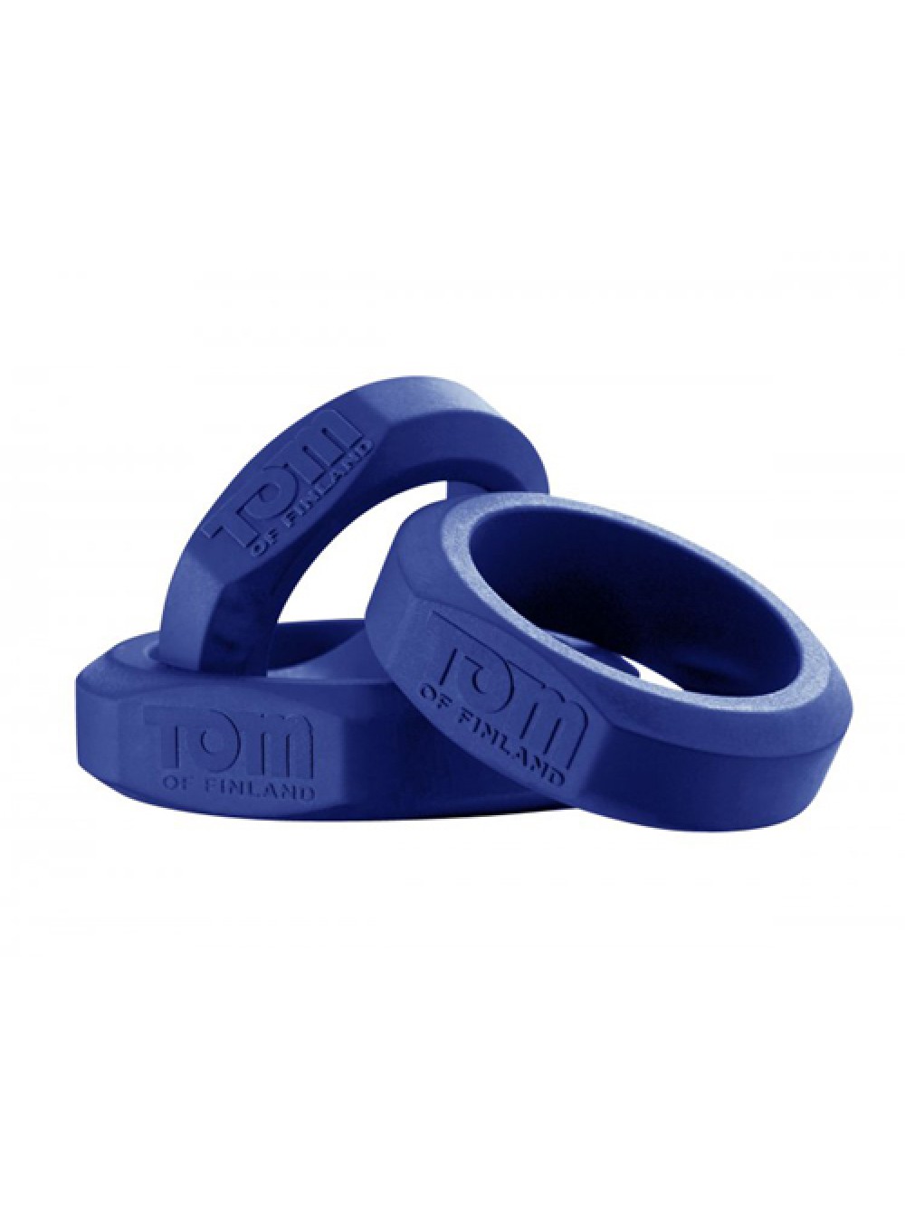 SET DI 3 ANELLI FALLICI TOM OF FINLAND 3 COCK RING - BLU