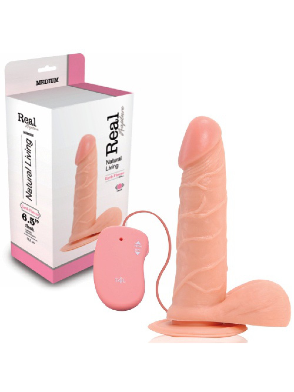 REAL RAPTURE EARTH FLAVOUR REALISTIC VIBRATOR 6.5'' WHITE