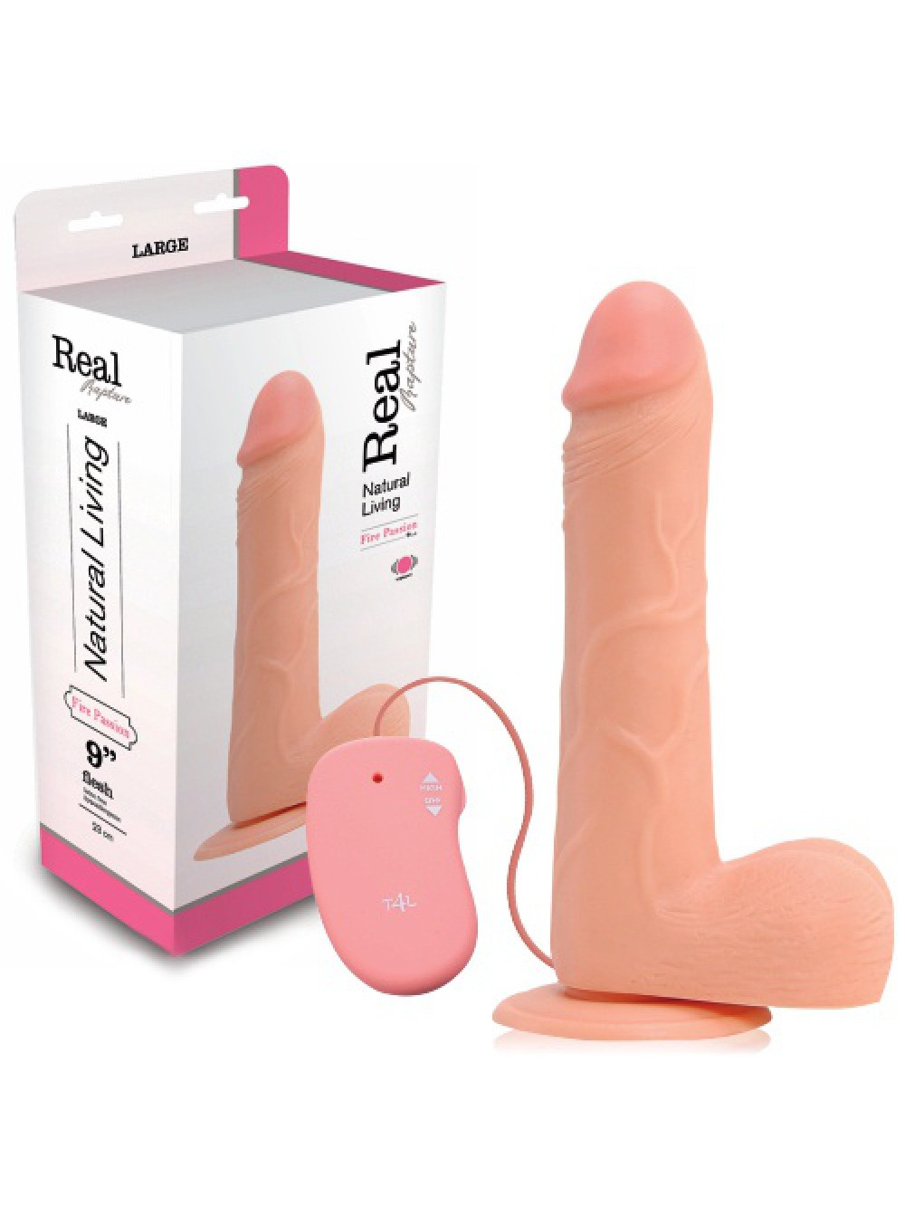 REAL RAPTURE FIRE PASSION REALISTIC VIBRATOR 9'' WHITE