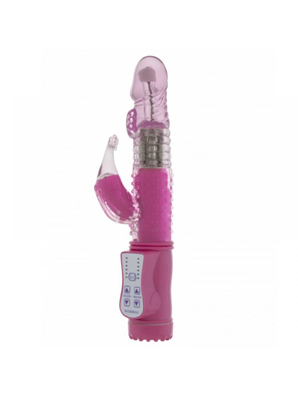 GC Vibratore a Forma di Delfino con Sfere Massaggianti e Stimolatore Clitoride, Rosa - 1 Prodotto