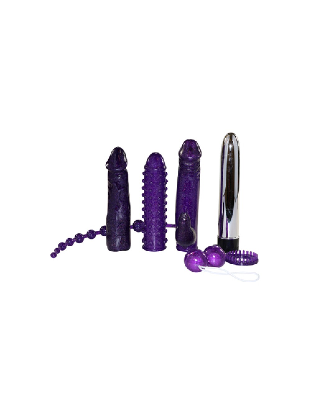 KIT DEL PIACERE 7 PEZZI Vaginale anale dildo_toy per donna sexy shop