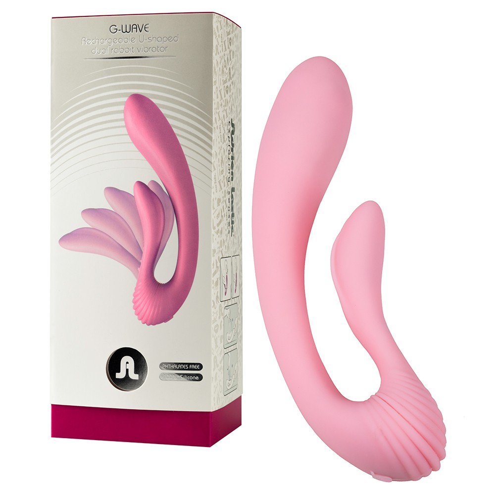 ADRIEN LASTIC G-WAVE RECHARGEABLE DOUBLE VIBRATOR PINK